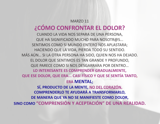 ¿Como confrontar el dolor?